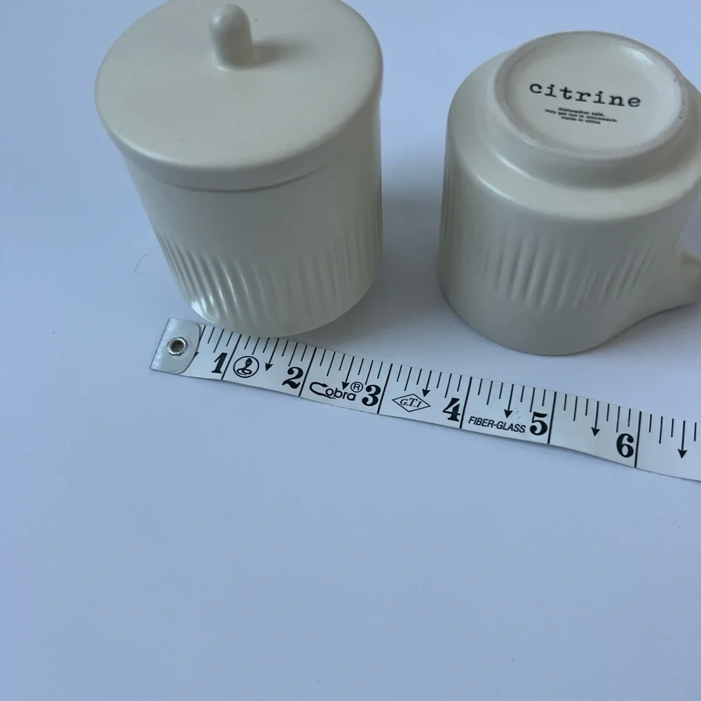 Citrine Cream Ceramic Sugar and Creamer Set